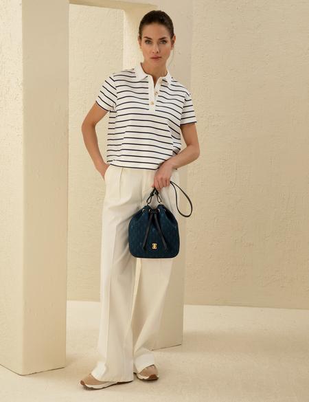 Denim Büzgülü Çanta - 50297602004