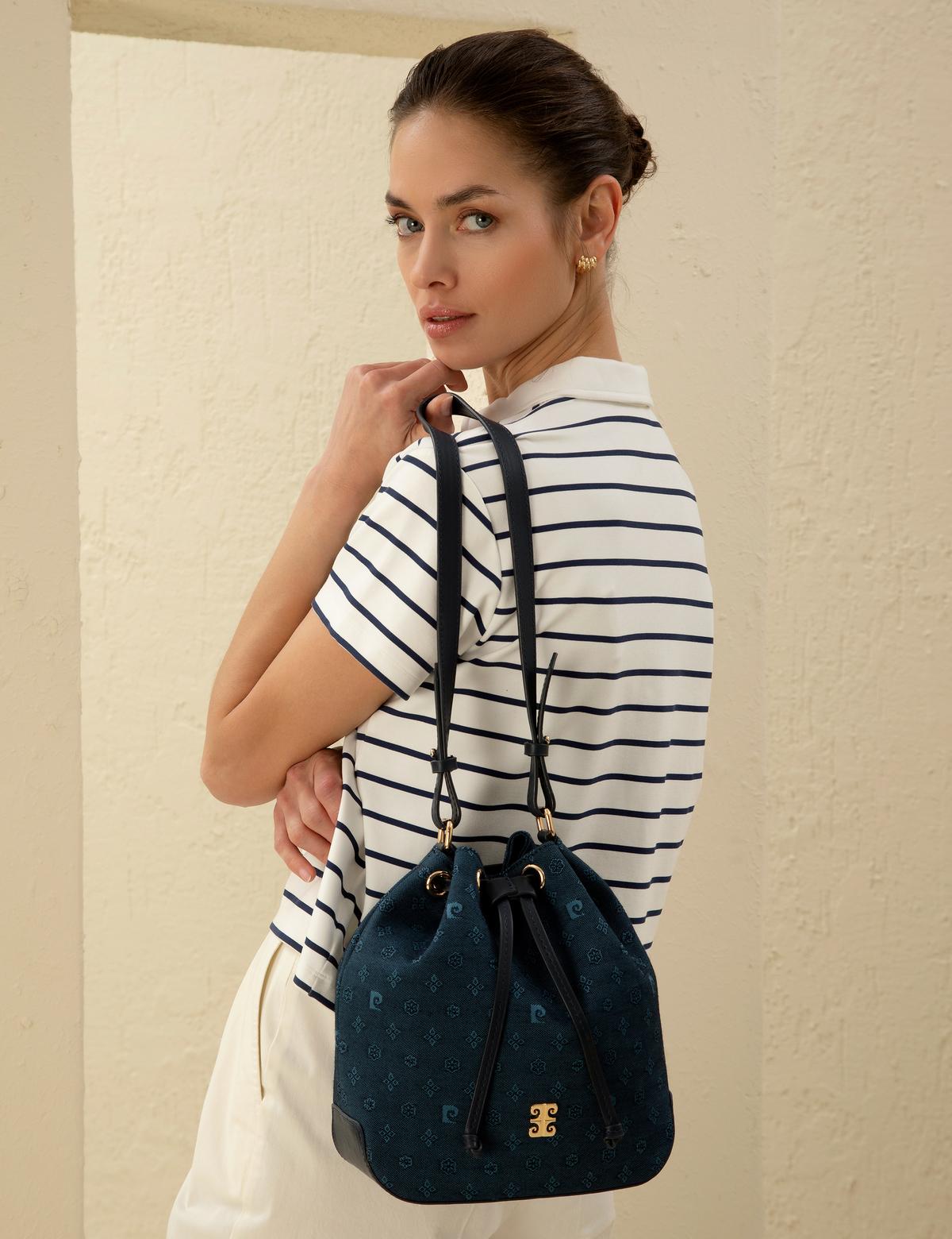 Denim Büzgülü Çanta