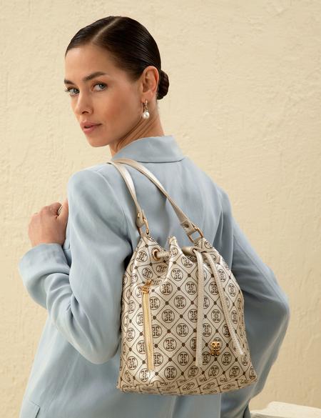 Altın Büzgülü Çanta - 50297738008