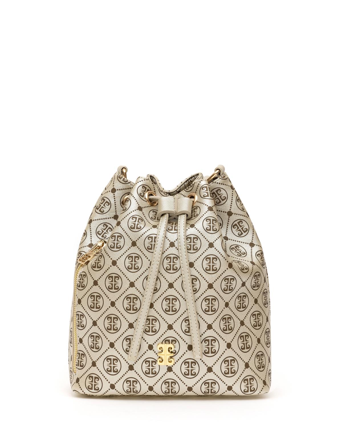 Altın Büzgülü Çanta - 50297738008