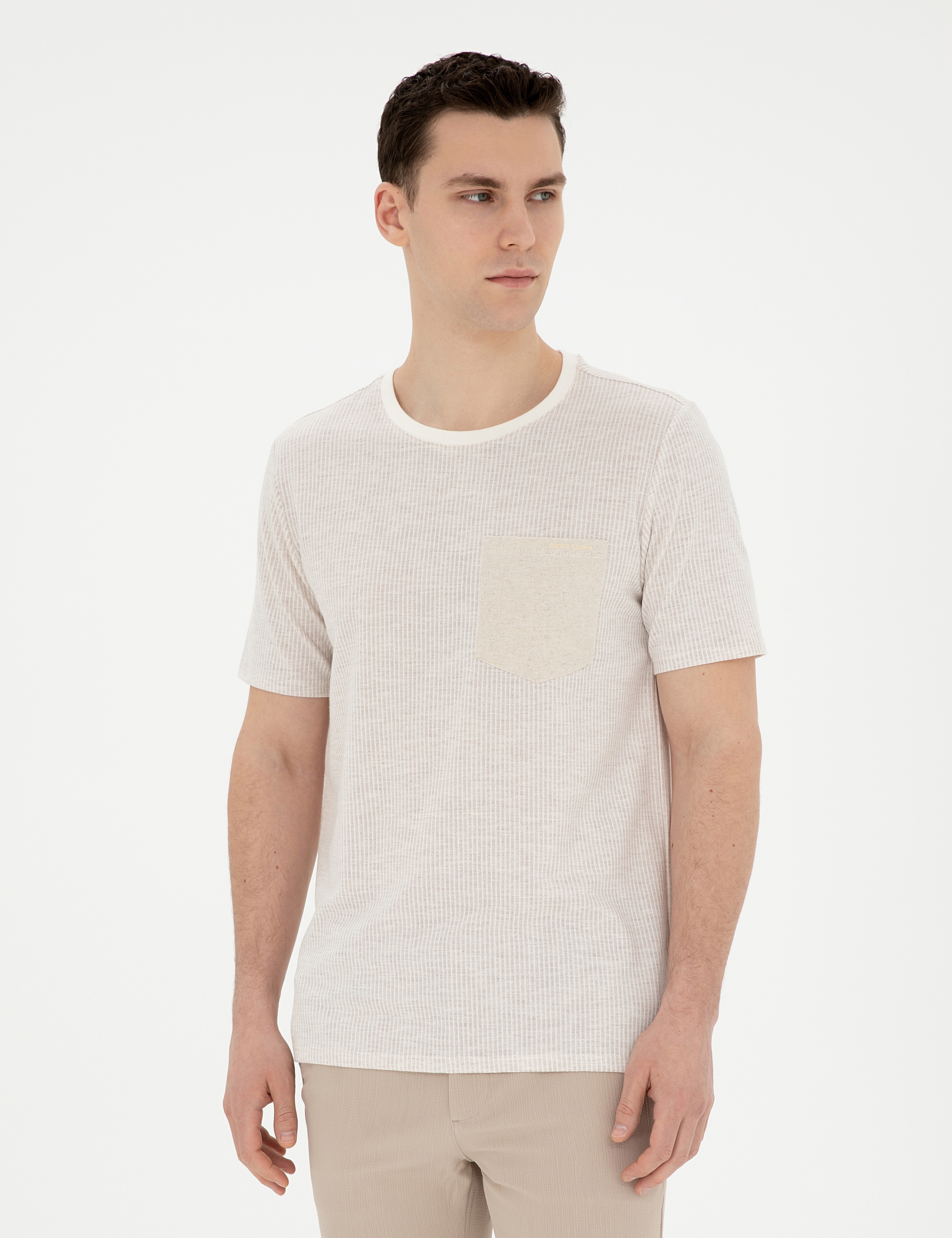Taş Regular Fit Bisiklet Yaka Tişört - Image 1