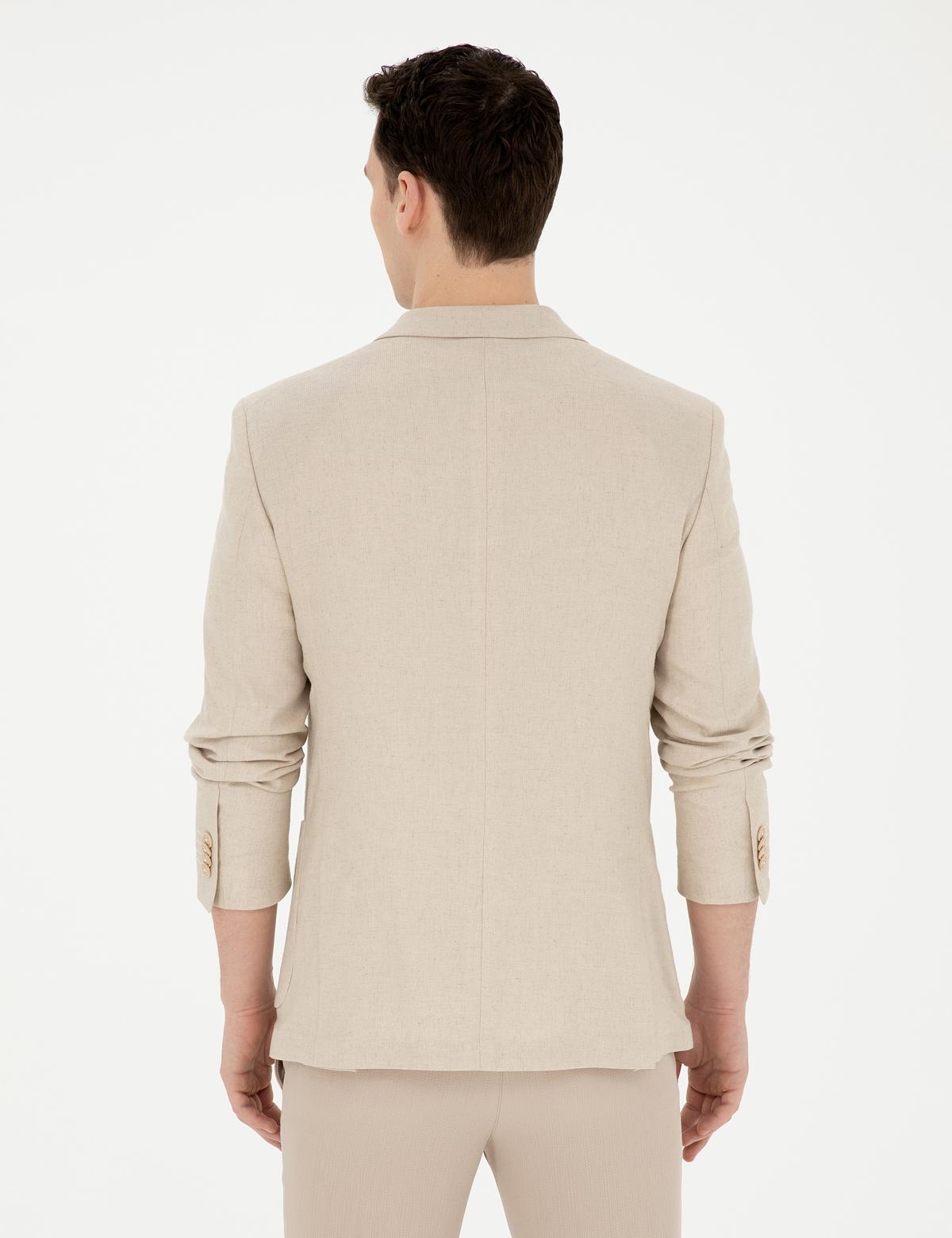 Bej Ex. Slim Fit Ceket - 50285244005