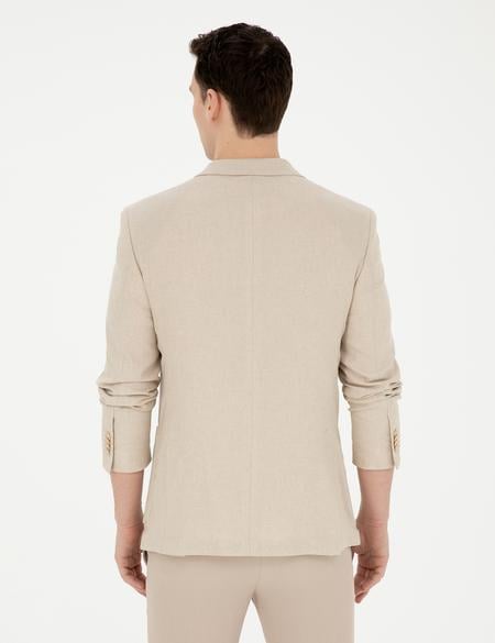 Bej Ex. Slim Fit Ceket - 50285244005