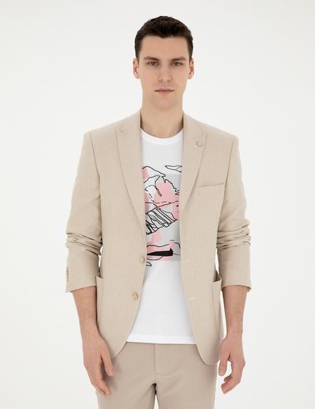 Bej Ex. Slim Fit Ceket - 50285244005