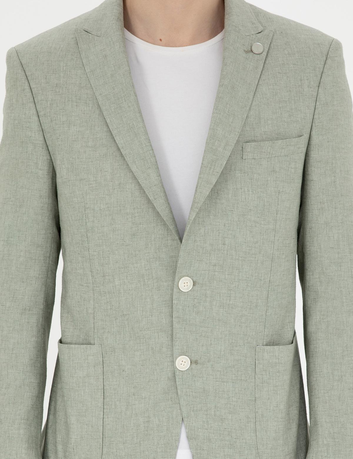 Açık Yeşil Ex. Slim Fit Ceket - 50285244137