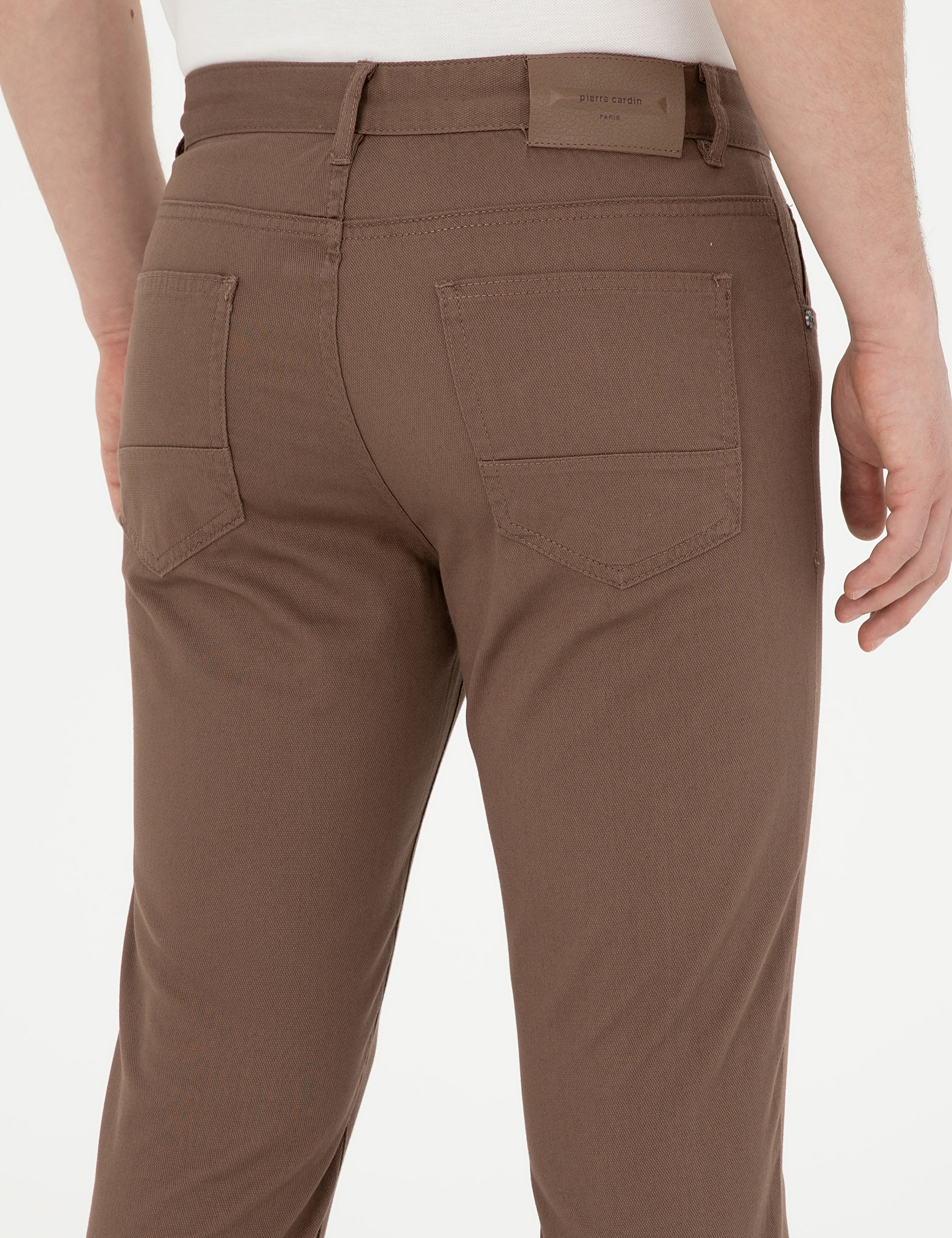 Kahverengi Slim Fit Kanvas Pantolon