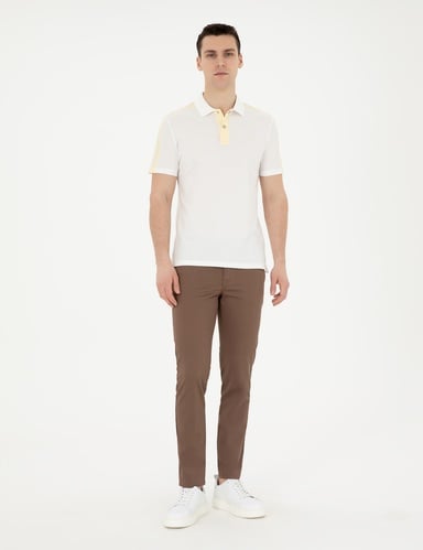 Kahverengi Slim Fit Kanvas Pantolon