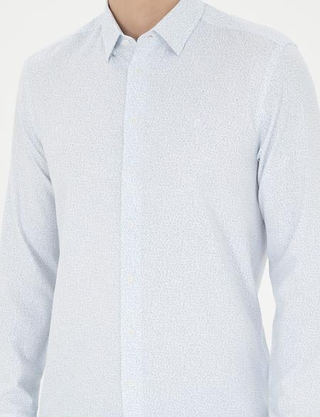 Açık Mavi Slim Fit Uzun Kollu Gömlek - 50283503023