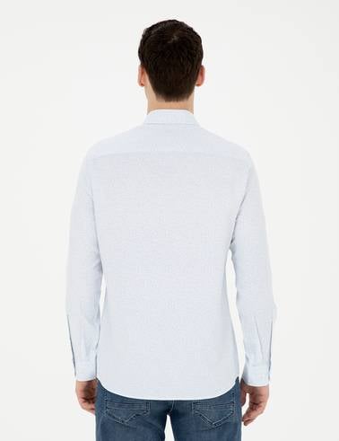 Açık Mavi Slim Fit Uzun Kollu Gömlek