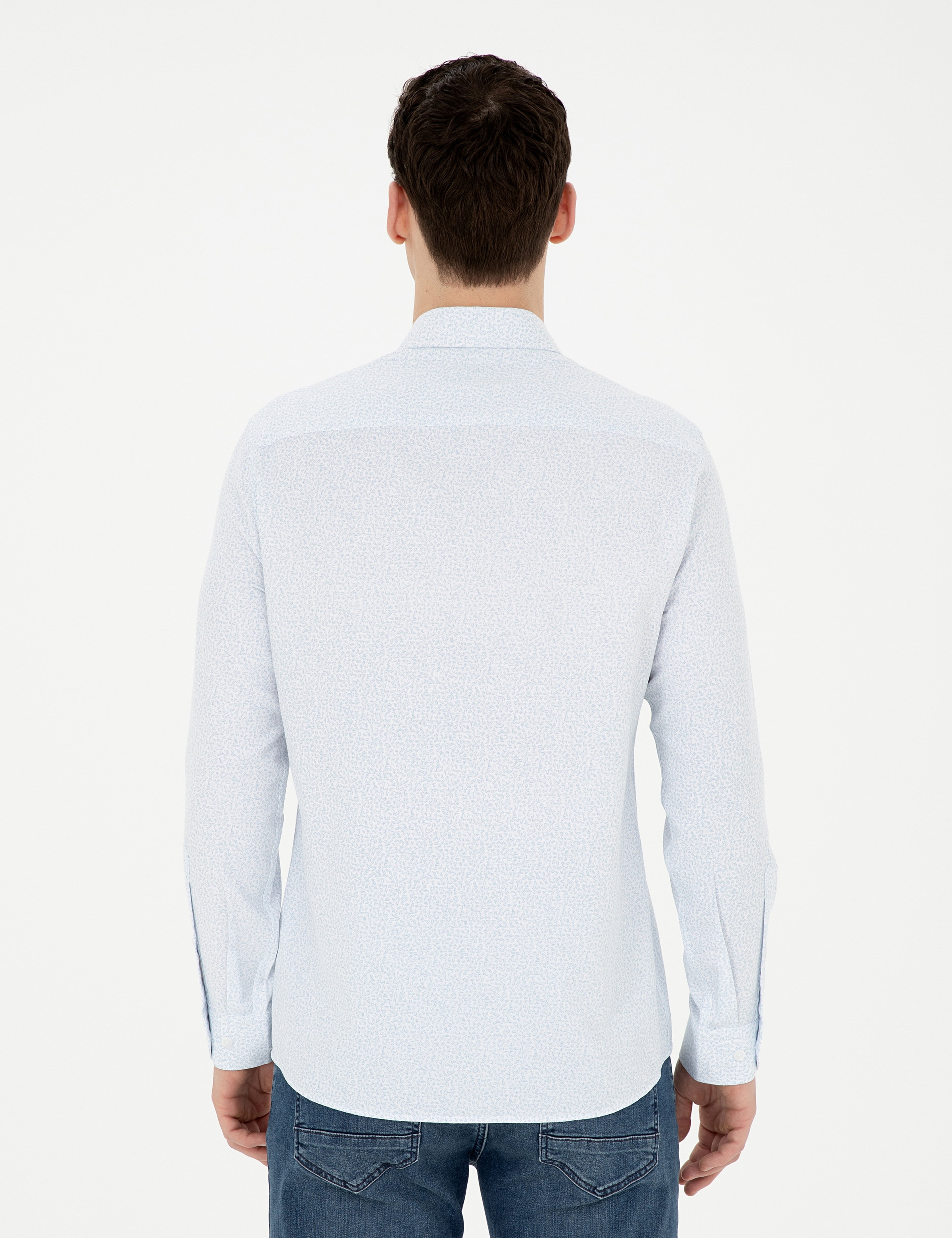 Açık Mavi Slim Fit Uzun Kollu Gömlek