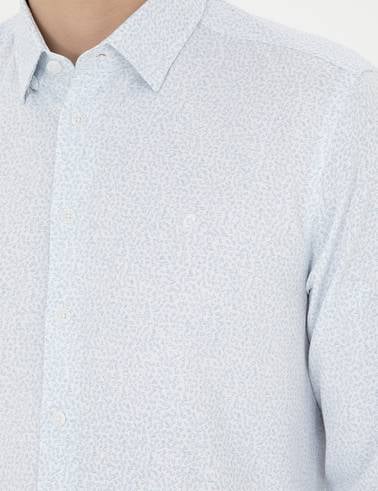 Açık Mavi Slim Fit Uzun Kollu Gömlek