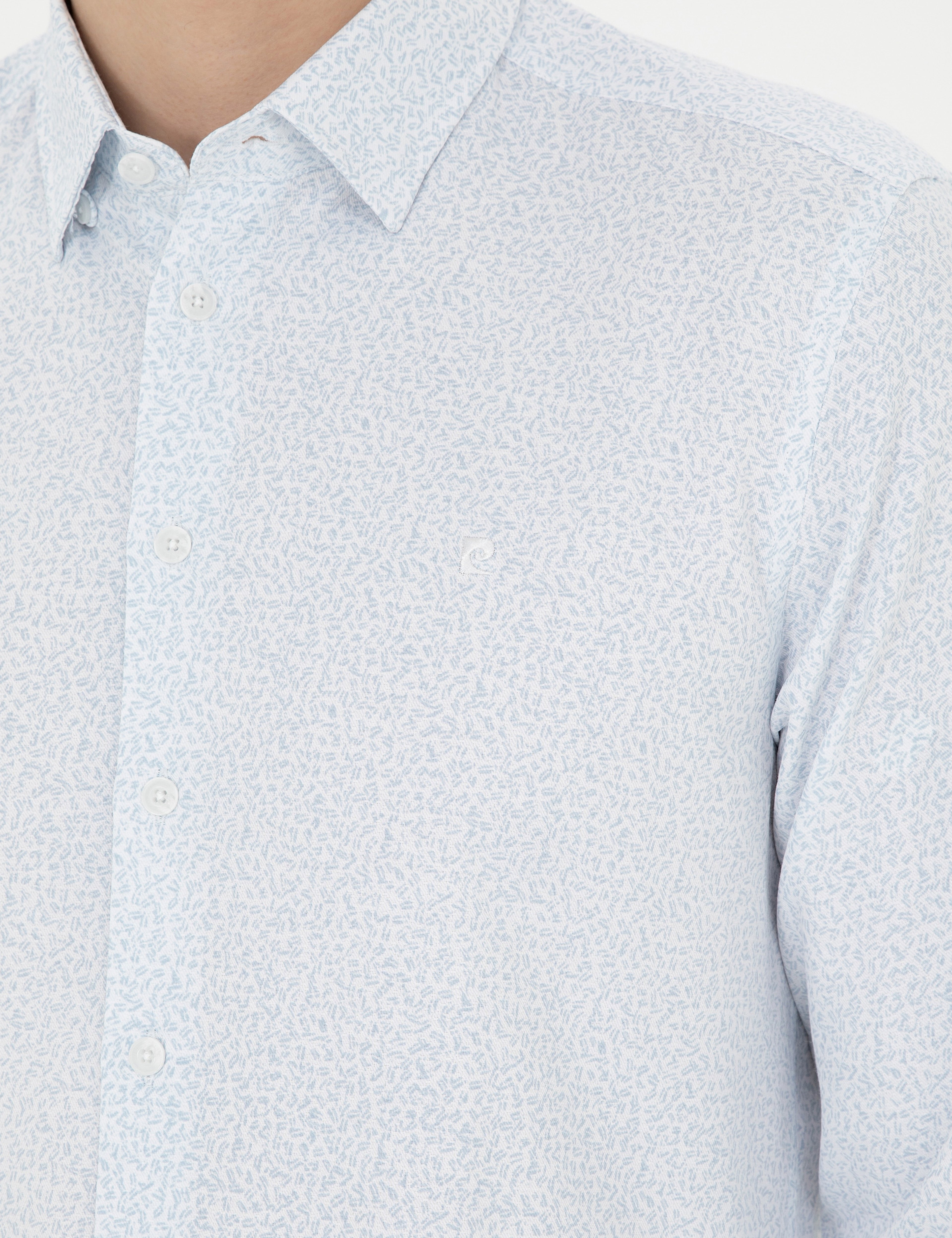 Açık Mavi Slim Fit Uzun Kollu Gömlek