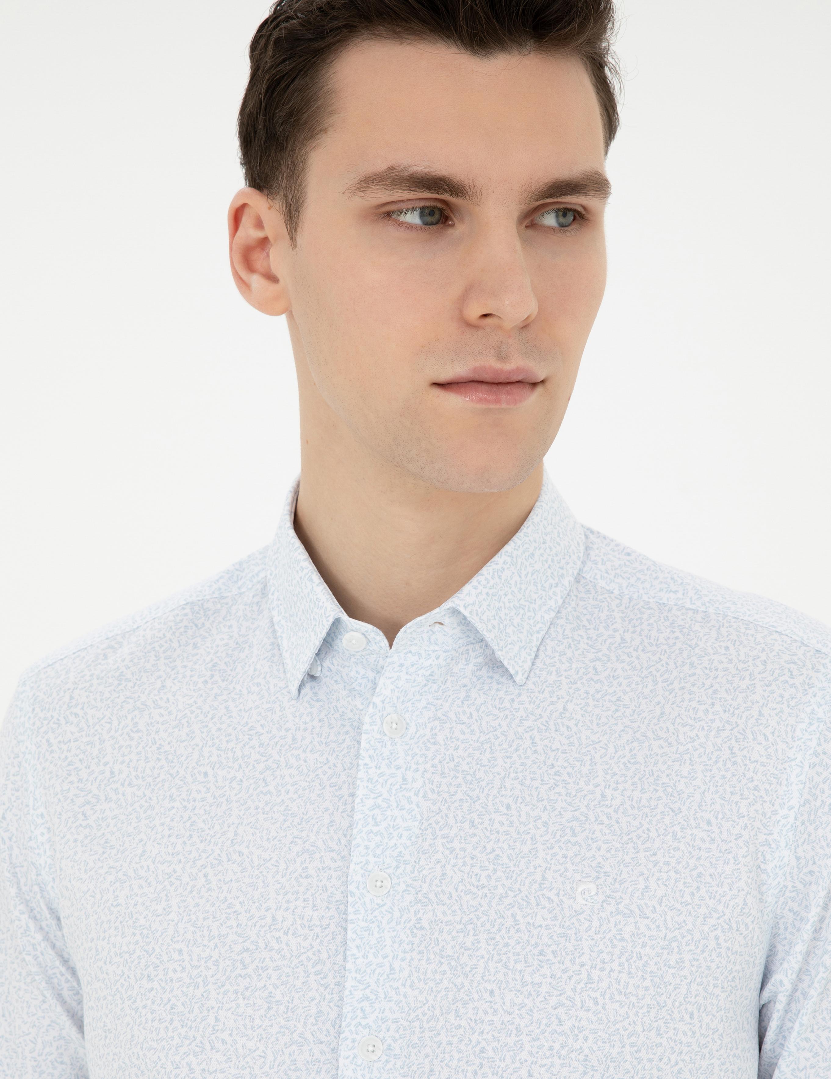 Açık Mavi Slim Fit Uzun Kollu Gömlek