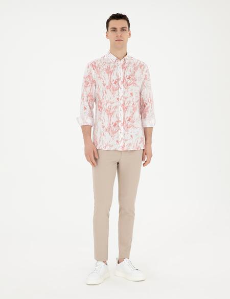 Pembe Regular Fit Uzun Kollu Gömlek - 50284239016