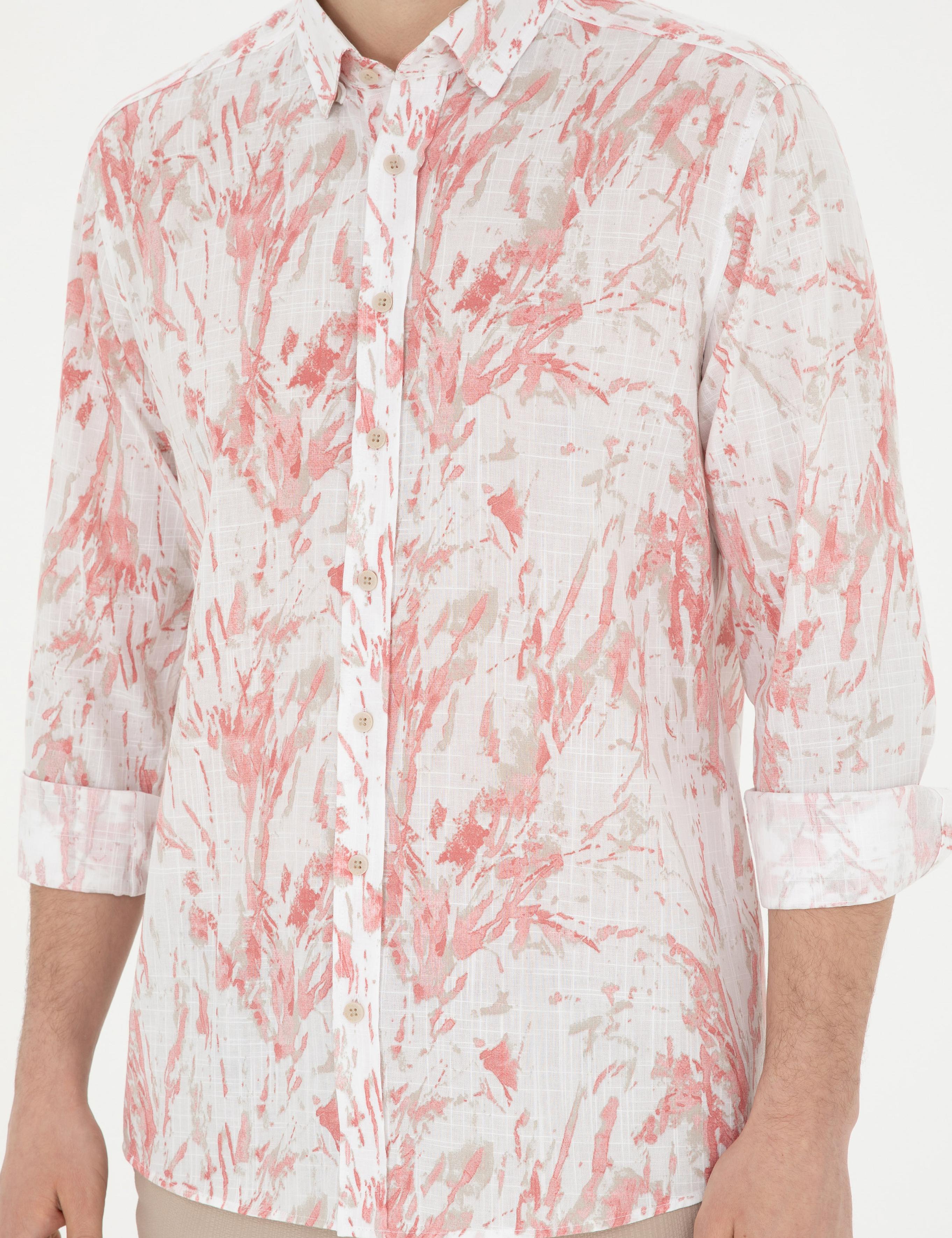 Pembe Regular Fit Uzun Kollu Gömlek