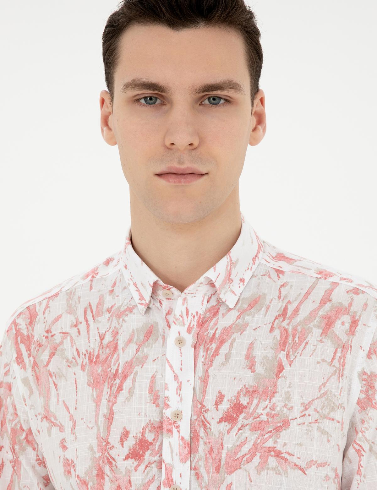 Pembe Regular Fit Uzun Kollu Gömlek - 50284239016