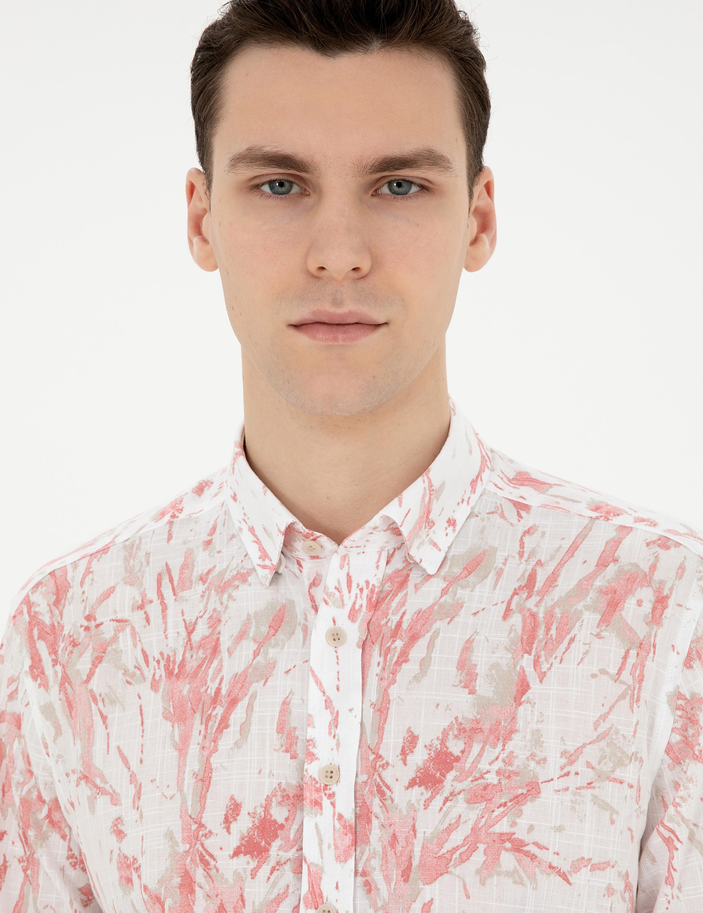 Pembe Regular Fit Uzun Kollu Gömlek