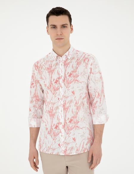 Pembe Regular Fit Uzun Kollu Gömlek - 50284239016