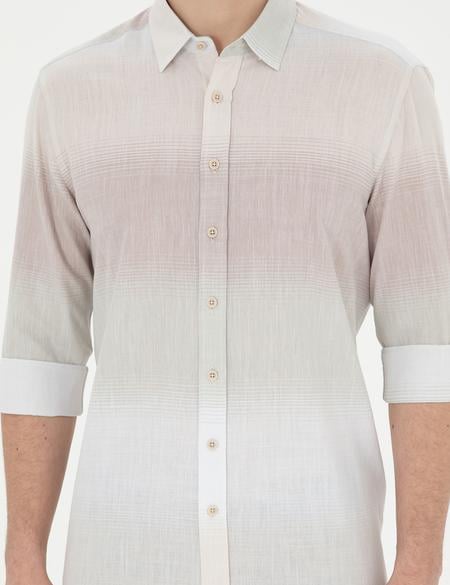 Yeşil Regular Fit Uzun Kollu Gömlek - 50283490009