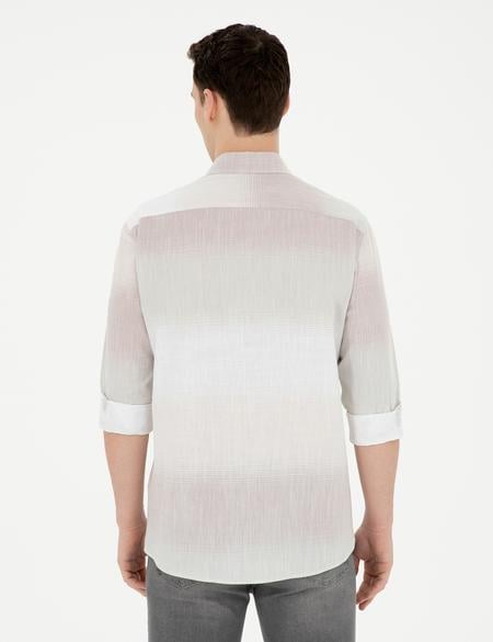 Yeşil Regular Fit Uzun Kollu Gömlek - 50283490009