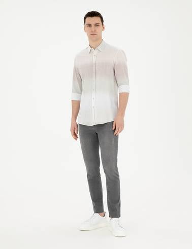 Yeşil Regular Fit Uzun Kollu Gömlek