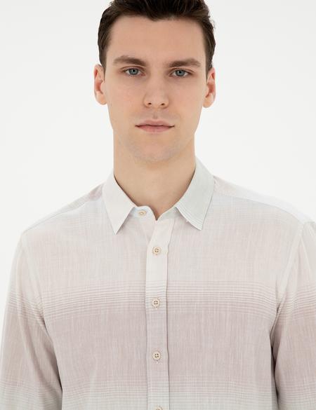 Yeşil Regular Fit Uzun Kollu Gömlek - 50283490009