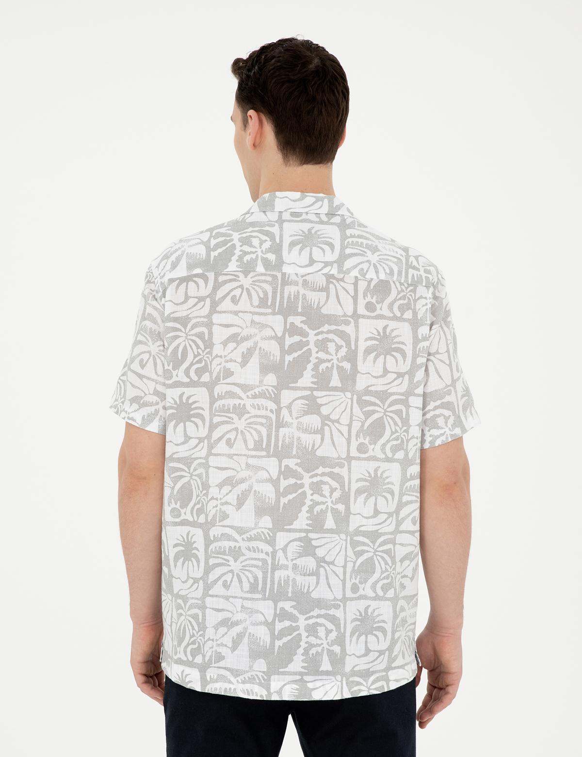 Gri Comfort Fit Kısa Kollu Gömlek - 50284410023