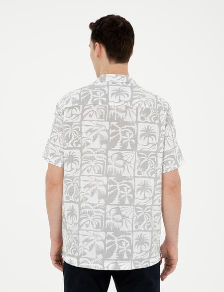 Gri Comfort Fit Kısa Kollu Gömlek - 50284410023