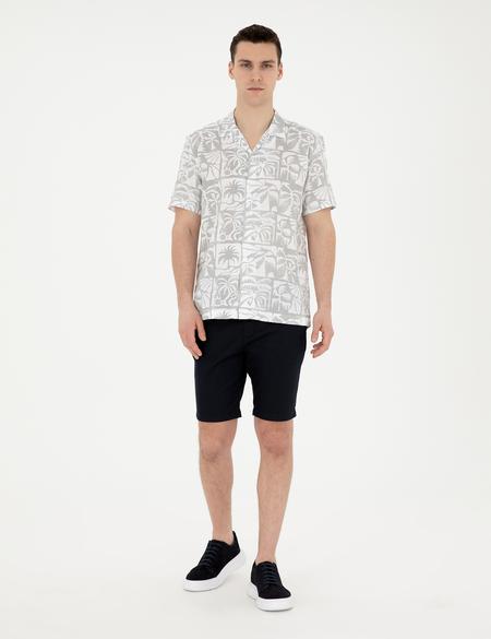 Gri Comfort Fit Kısa Kollu Gömlek - 50284410023