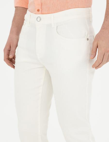 Ekru Slim Fit Jean Pantolon - 50285117055
