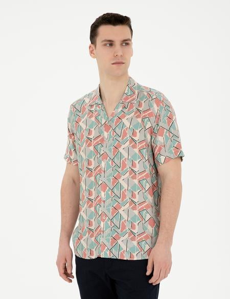 Pembe Comfort Fit Kısa Kollu Gömlek - 50283485038