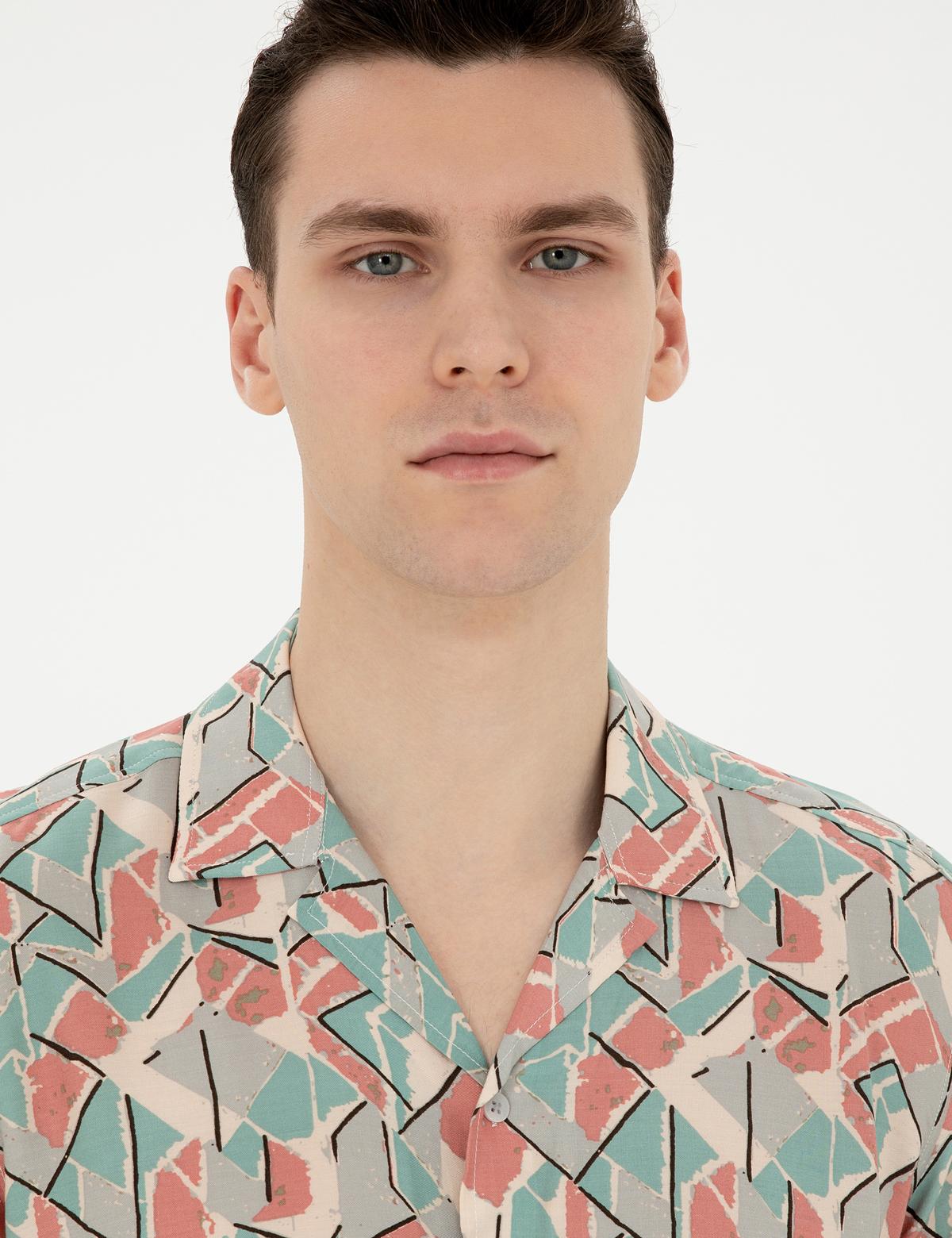 Pembe Comfort Fit Kısa Kollu Gömlek - 50283485038