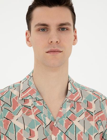 Pembe Comfort Fit Kısa Kollu Gömlek - 50283485038