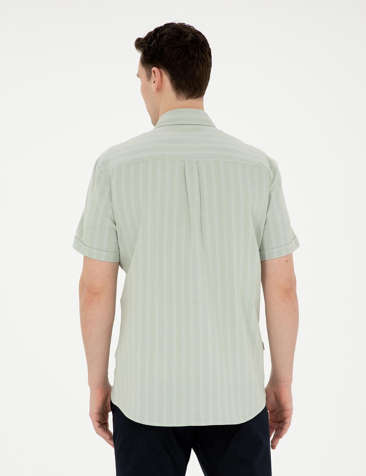 Yeşil Regular Fit Kısa Kollu Gömlek - 50283502019