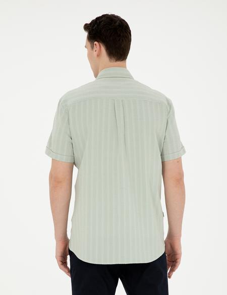 Yeşil Regular Fit Kısa Kollu Gömlek - 50283502019