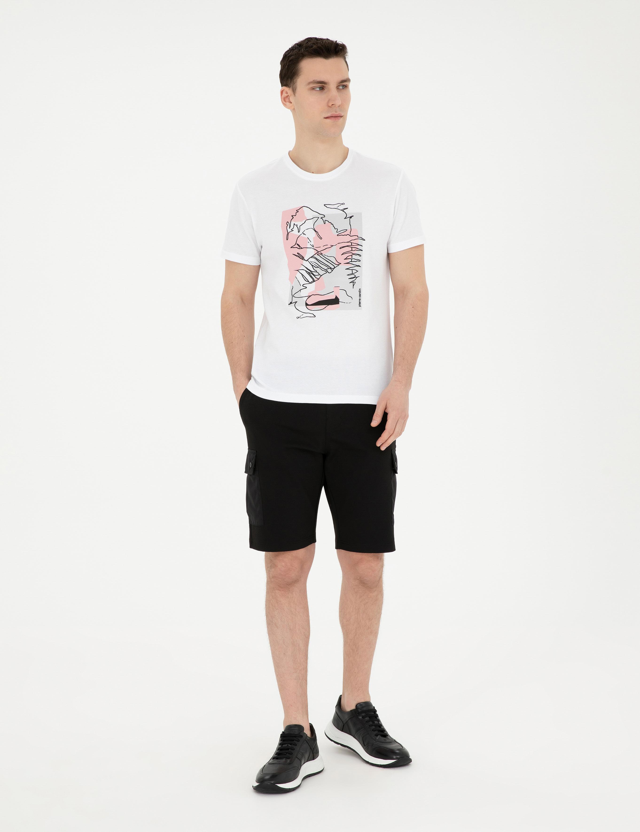 Siyah Regular Fit Örme Şort