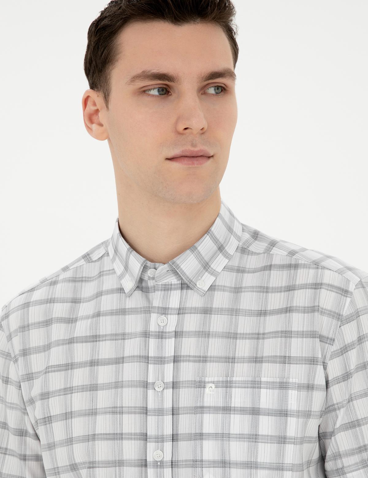 Gri Regular Fit Kısa Kollu Gömlek - 50288566009