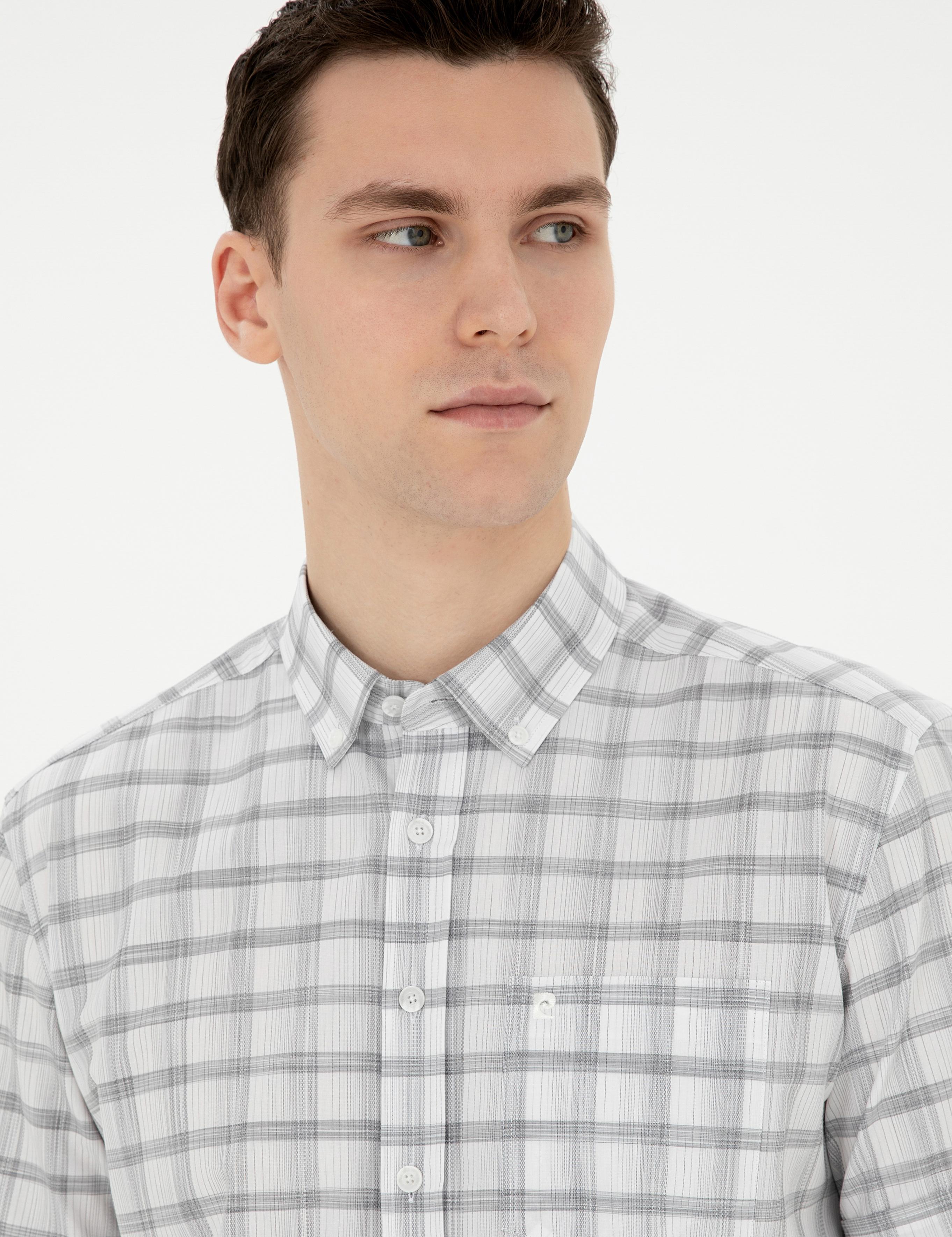 Gri Regular Fit Kısa Kollu Gömlek