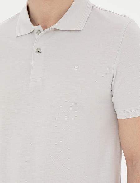 Açık Gri Slim Fit Basic Tişört - 50291625008