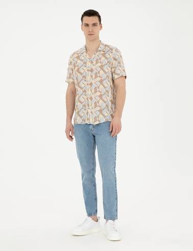 Açık Mavi Tapered Fit Jean Pantolon