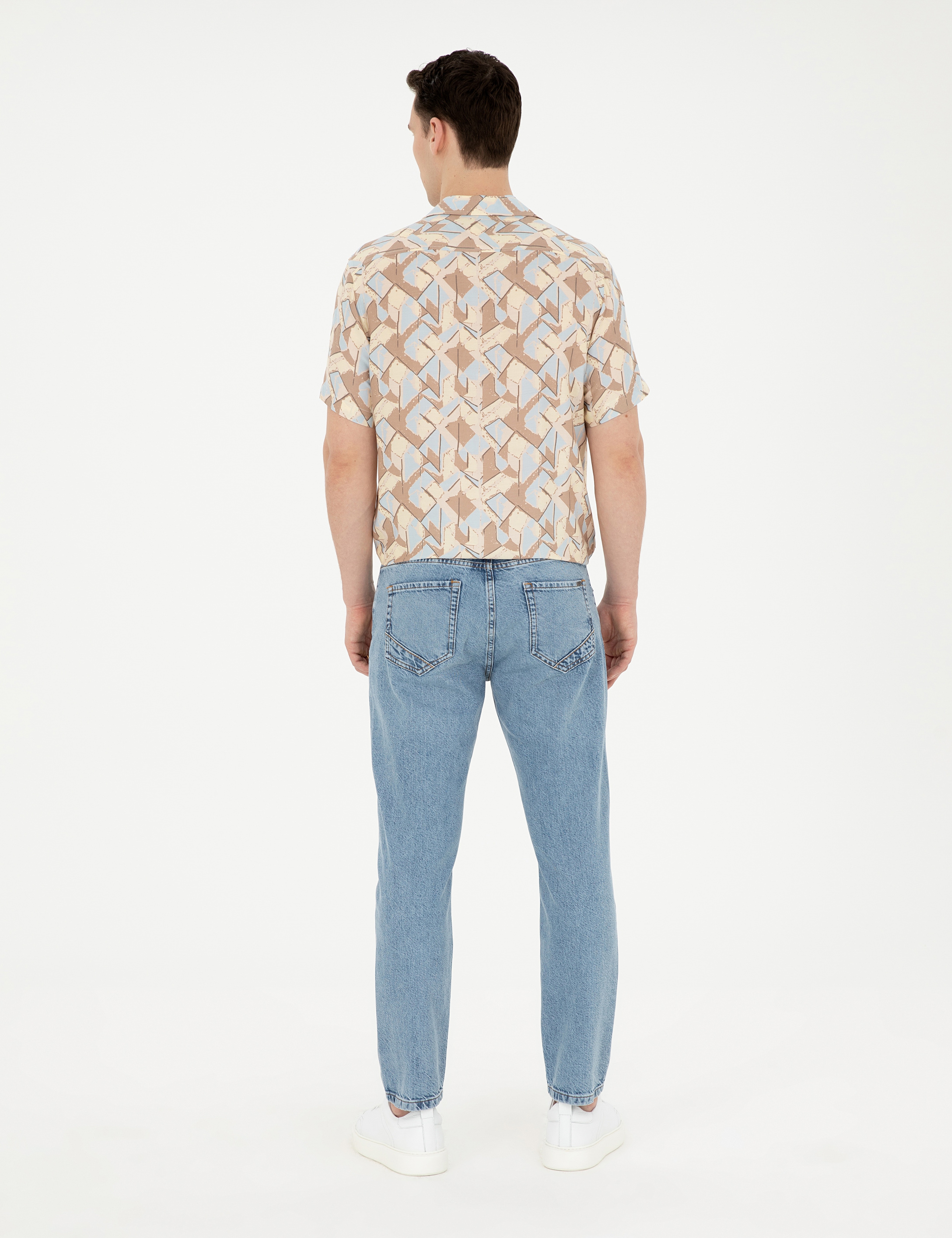 Açık Mavi Tapered Fit Jean Pantolon