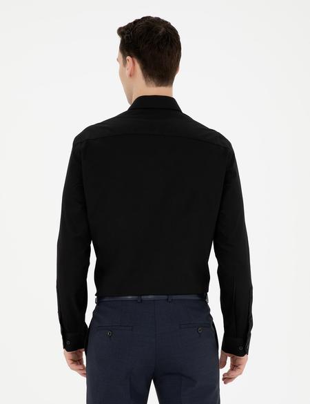 Siyah Regular Fit Uzun Kollu Gömlek - 50282979013