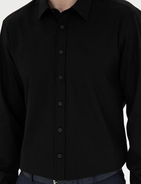 Siyah Regular Fit Uzun Kollu Gömlek - 50282979013