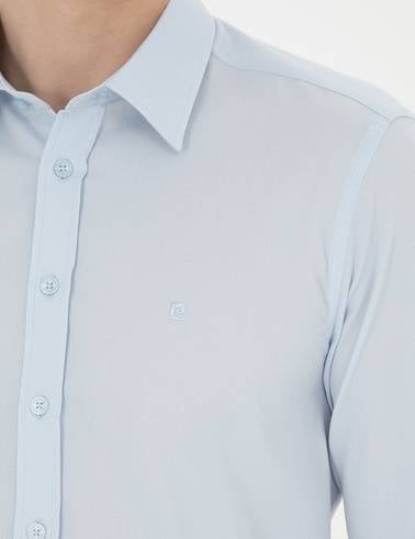 Açık Mavi Slim Fit Uzun Kollu Gömlek