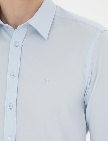 Açık Mavi Slim Fit Uzun Kollu Gömlek - 50282982013