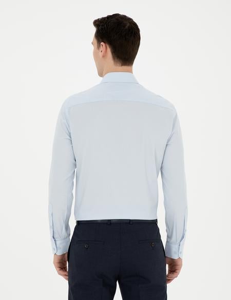 Açık Mavi Slim Fit Uzun Kollu Gömlek - 50282982013