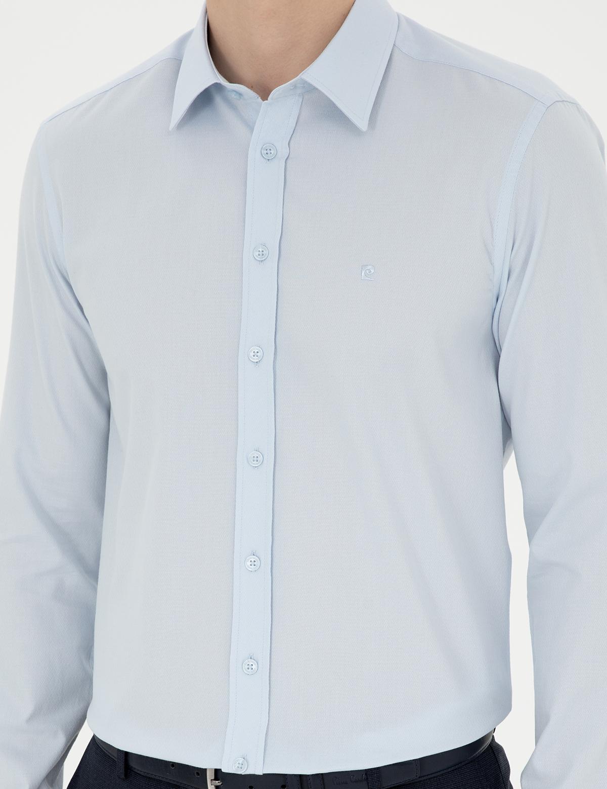 Açık Mavi Slim Fit Uzun Kollu Gömlek - 50282982013