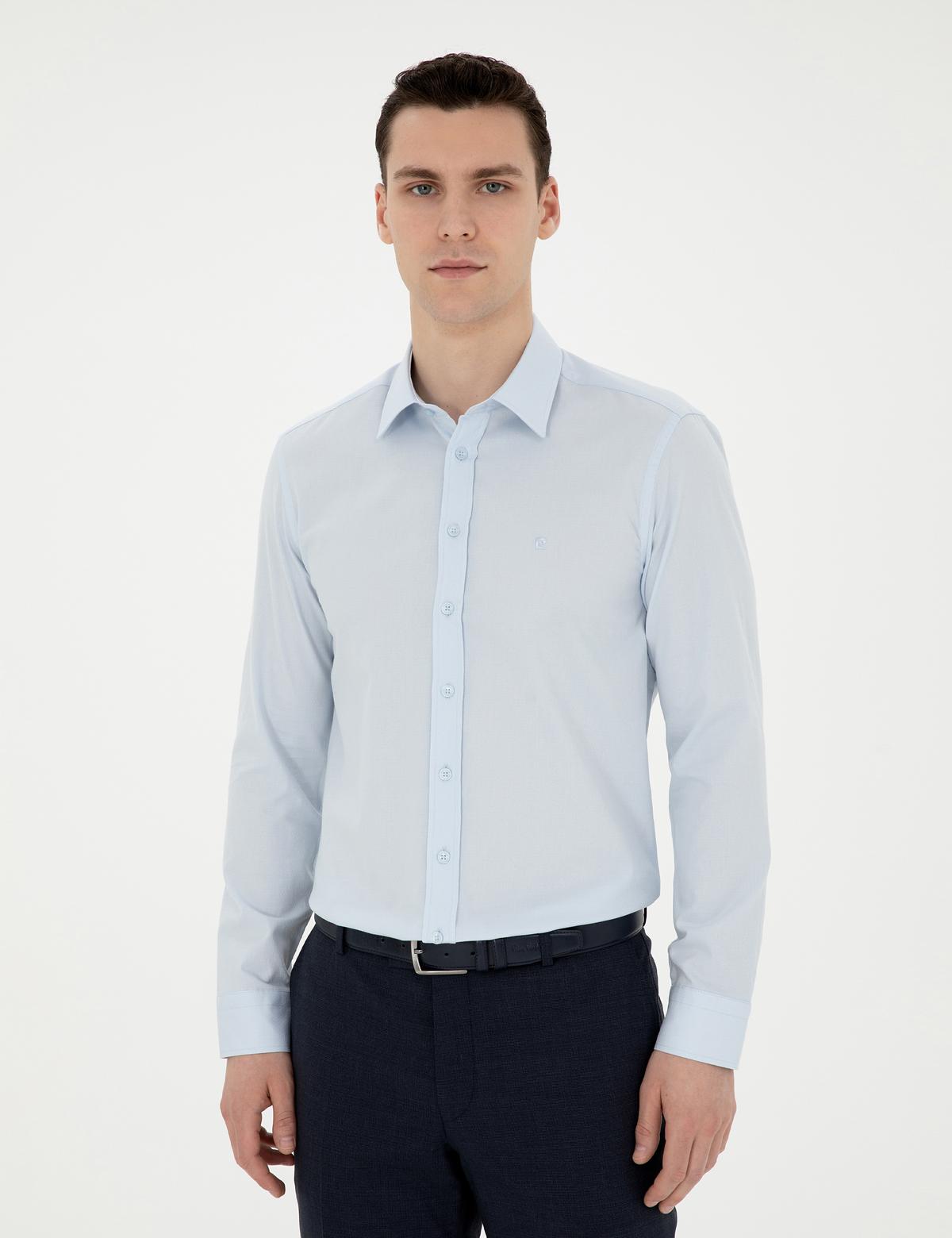 Açık Mavi Slim Fit Uzun Kollu Gömlek - 50282982013