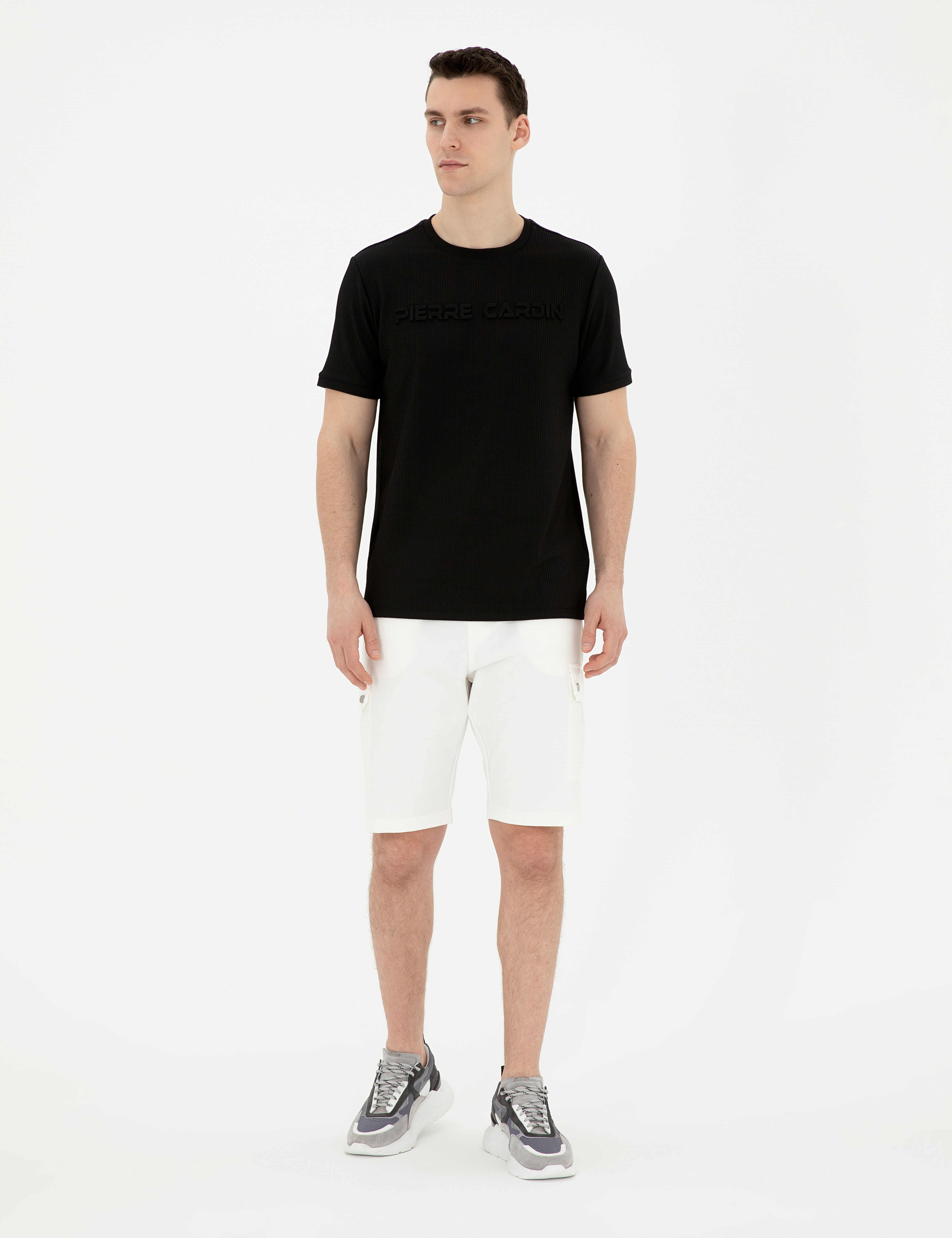 Ekru Regular Fit Örme Şort