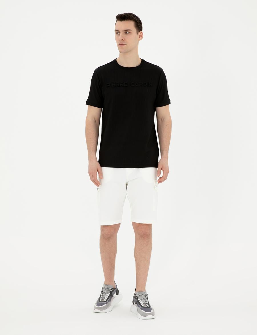 Ekru Regular Fit Örme Şort